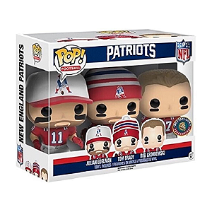 Funko Pop! Football NFL Patriots Julian, Tom, Bob 3 Pack Exclusivo