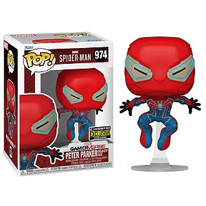 Funko Pop! Marvel Spider Man Homem Aranha Peter Parker Velocity Suit 974 Exclusivo