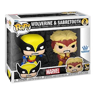 Funko Pop! Marvel X-Men Wolverine & Sabretooth 2 Pack Exclusivo