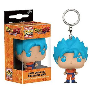 Funko Pop! Keychain Chaveiro Animation Dragon Ball Z Super Saiyan God Goku