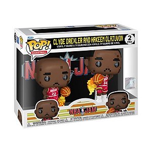 Funko Pop! Basketball NBA Clyde Drexler and Hakeem Olajuwon 2 Pack Exclusivo