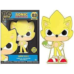 Funko Pop Pin! Games Sonic Super Sonic 03 Exclusivo Glow