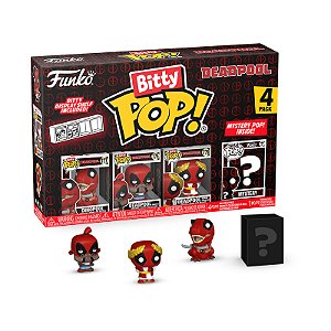 Funko Bitty Pop! Marvel Deadpool Barista, Roman Senator, Dinopool + Surpresa