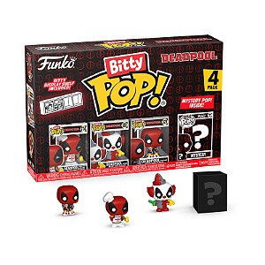 Funko Bitty Pop! Marvel Deadpool Backyard Griller, Clown, Bedtime + Surpresa