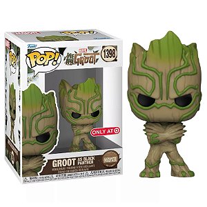 Funko Pop! Marvel Eu sou Groot / I Am Groot We Are Groot as Black Panther 1398 Exclusivo