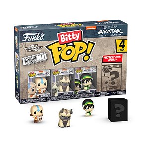 Funko Bitty Pop! Animation Avatar The Last Airbender Aang with Momo, Appa, Toph + Surpresa