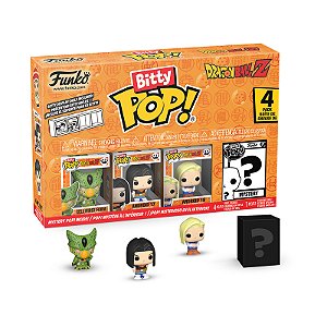 Funko Bitty Pop! Animation Dragon Ball Cell (First Form), Android 17, Android 18 + Surpresa