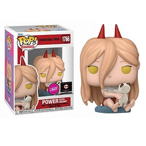 Funko Pop! Animation Chainsaw Man Power With Meowy 1766 Exclusivo Flocked