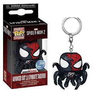 Funko Pop! Keychain Chaveiro Homem Aranha / Spider Man Advanced Suit 2.0 Symbiot Takeover Exclusivo