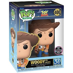 Funko Pop! Digital NFT Disney Toy Story Woody Red Pencil 400 Exclusivo