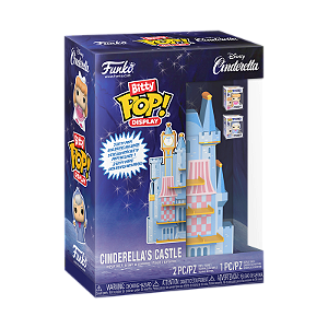 Funko Bitty Pop! Display Disney Princesas Castelo Cinderela Cinderellas Castle + 2 Bitty Pop Cinderella + Fairy Godmother