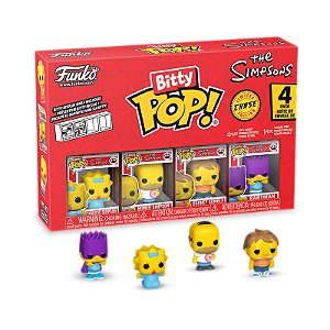 Funko Bitty Pop! Television Os Simpsons Maggie Simpson Homer Simpson Barney Gumble Bartman 4 Pack