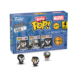 Funko Bitty Pop! Marvel Homem Aranha Venom Anti-Venom She-Venom + Surpresa Chase Sortido