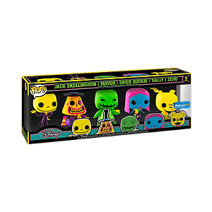 Funko Pop! Disney O Estranho Mundo de Jack Skellington / Mayor / Oogie Boogie / Sally / Zero 05 Pack Exclusivo Glow