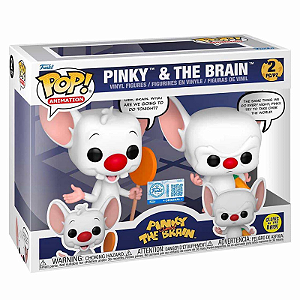 Funko Pop! Animation Pinky E O Cerebro Pinky & The Brain 2 Pack Exclusivo Glow