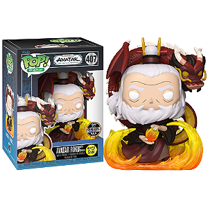 Funko Pop! Digital NFT Avatar A Lenda de Aang Avatar Roku With Dragon 407 Exclusivo Glow