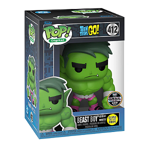 Funko Pop! Digital NFT Os Jovens Titãs / Teen Titans Go! Best Boy As Monster 412 Exclusivo Glow