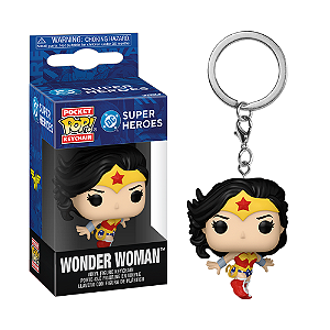 Funko Pop! Keychain Chaveiro Dc Comics Wonder Woman / Mulher Maravilha
