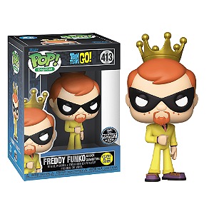 Funko Pop! Digital NFT Os Jovens Titãs Freddy Funko As Dick Gravestone 413 Exclusivo Glow 2300 Pcs