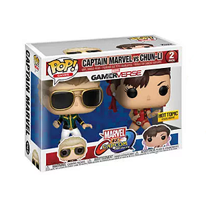 Funko Pop! Games Marvel Vs Capcom Captain Marvel Vs Chun Li 2 Pack Exclusivo