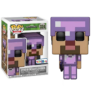 Funko Pop! Games Minecraft Steve In Enchanted Armor 324 Exclusivo