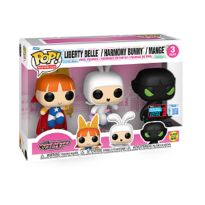 Funko Pop! Animation As Meninas Superpoderosas Liberty Belle Harmony Bunny Mange 3 Pack Exclusivo