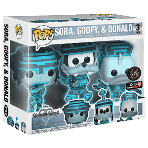 Funko Pop! Games Kingdom Hearts Sora Goofy Donald 3 Pack Exclusivo Glow Chase