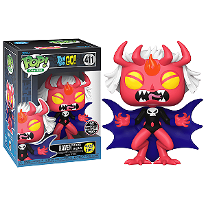 Funko Pop! Digital NFT Os Jovens Titãs / Teen Titans Go Raven as Demon of Azarath 411 Exclusivo Glow 1900 Pcs