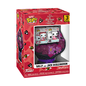Funko Bitty Pop! Bouquet O Estranho Mundo de Jack Sally And Jack Skellington 3 Pack