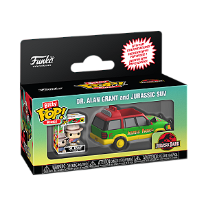 Funko Bitty Pop! Rides Jurassic Park Dr. Alan Grant And Jurassic SUV