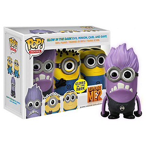 Funko Pop! Filme Minions Evil Minion Carl & Dave 3 Pack Exclusivo Glow