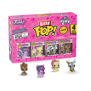 Funko Bitty Pop! My Little Pony Twilight, Sparkle, Fluttershy And Dr. Hooves 4 Pack Exclusivo Chase
