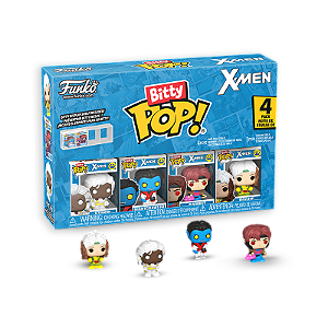 Funko Bitty Pop! Marvel X-Men Rogue, Nightcrawler, Gambit And Storm 4 Pack