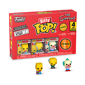 Funko Bitty Pop! Television Os Simpsons Bart Simpson Mr. Burns Krusty The Clown + Surpresa Chase Sortido