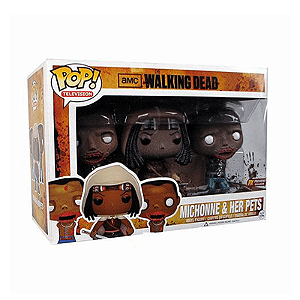 Funko Pop! Television The Walking Dead Michonne And Her Pets 3 Pack Exclusivo