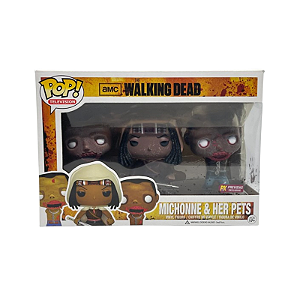 Funko Pop! Television The Walking Dead Michonne And Her Pets 3 Pack Exclusivo