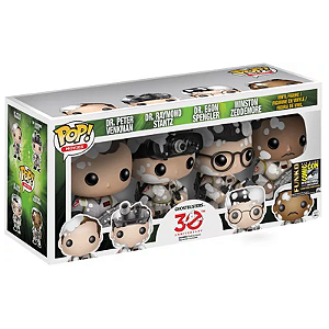 Funko Pop! Filme Ghostbusters / Os Caça Fantasmas Dr. Peter Venkman, Dr. Raymond Stantz, Dr. Egon Spengler and Winston Zeddemore Marshmallowed 4 Pack Exclusivo