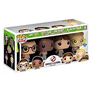 Funko Pop! Filme Ghostbusters / Os Caça Fantasmas Abby Yates Patty Tolanand Erin Gilbert and Jillian Holtzmann 4 Pack Exclusivo