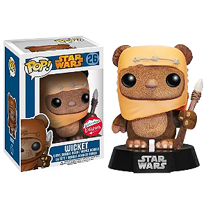 Funko Pop! Television Star Wars Wicket 26 Exclusivo Flocked