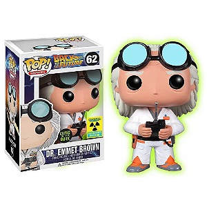Funko Pop! Filme De Volta Para O Futuro Back To The Future Dr. Emmett Brown 62 Exclusivo Glow