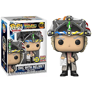Funko Pop! Filme De Volta Para O Futuro Back To The Future Doc With Helmet 959 Exclusivo Glow