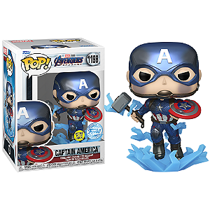 Funko Pop! Marvel Os Vingadores Capitao America / Captain America 1198 Exclusivo Metallic Glow