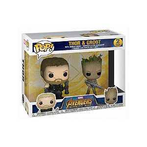Funko Pop! Marvel Os Vingadores Guerra Infinita Thor & Groot 2 Pack Exclusivo