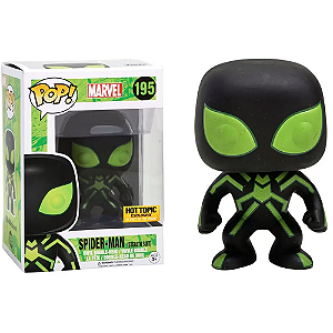 Funko Pop! Marvel Homem Aranha Spider Man Stealth Suit 195 Exclusivo Glow