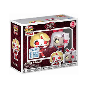 Funko Pop! Keychain Chaveiro Hazbin Hotel Charlie And Vaggie 2 Pack Exclusivo