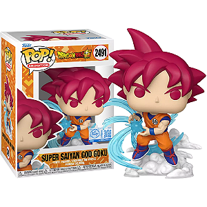 Funko Pop! Animation Dragon Ball Super Saiyan God Goku 2491 Exclusivo