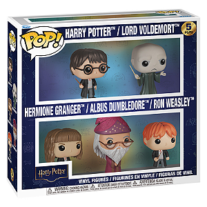 Funko Pop! Filme Harry Potter, Lord Voldemort, Hermione Granger, Albus Dumbledore & Ron Weasley 5 Pack
