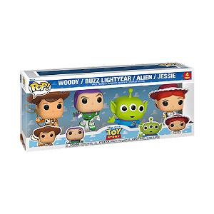 Funko Pop! Disney Toy Story Woody Buzz Alien Jessie 4 Pack
