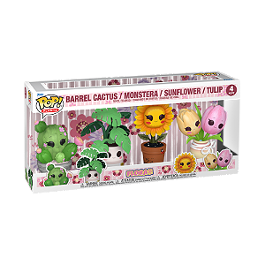 Funko Pop! Plants Barrel Cactus Monstera Sunflower Tulip 4 Pack