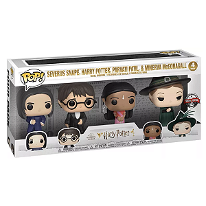 Funko Pop! Harry Potter Severus Snape, Harry Potter, Parvati Patil & Minerva Mcgonagall 4 Pack Exclusivo